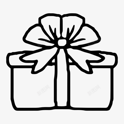 礼物盒子丝带图标svg_新图网 https://ixintu.com 丝带 盒子 礼物