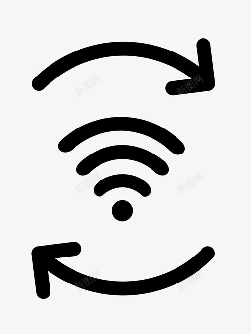 重新加载wifi连接再次加载重做图标svg_新图网 https://ixintu.com 上载 再次加载 再次执行 重做 重新加载wifi连接