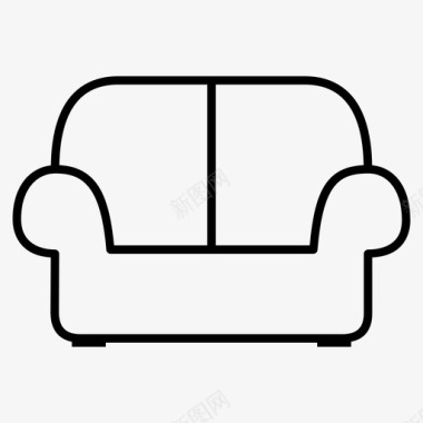 沙发床沙发家具图标图标