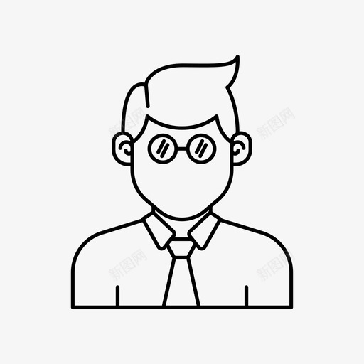 学生头像眼镜图标svg_新图网 https://ixintu.com 头像 头像男 学生 男 眼镜 衬衫