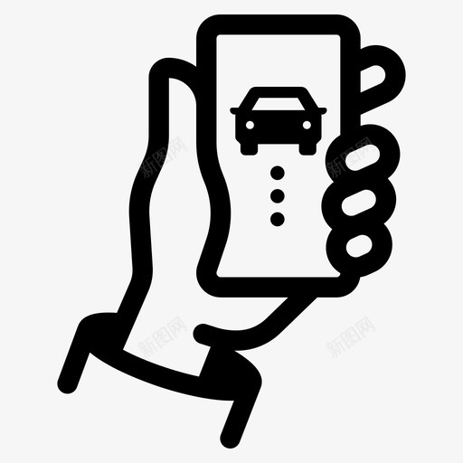 出租车呼叫移动应用程序出租车应用程序图标svg_新图网 https://ixintu.com 出租车呼叫 出租车应用程序 移动应用程序