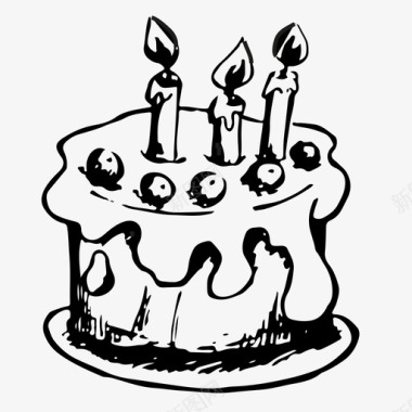生日蛋糕糖果甜点图标图标