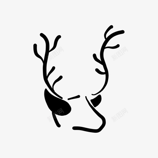 驯鹿圣诞节鲁道夫图标svg_新图网 https://ixintu.com 圣诞2 圣诞节 驯鹿 鲁道夫