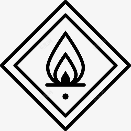 火灾危险危险警告图标svg_新图网 https://ixintu.com 危险 火灾危险 警告