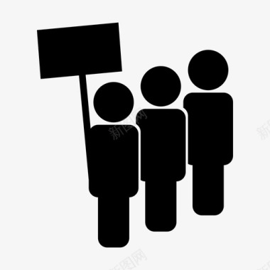抗议人群暴徒图标图标