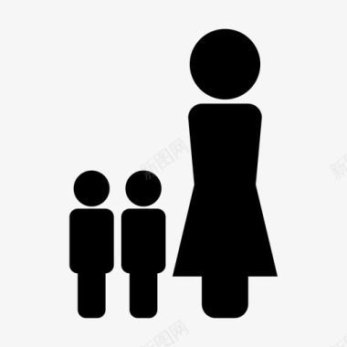 母亲孩子家庭图标图标