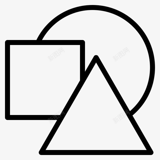 图形块几何图标svg_新图网 https://ixintu.com 三角形 几何 图形 块 形状 编码编程