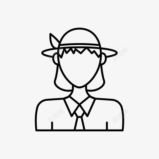 戴帽子的女人化身短发图标svg_新图网 https://ixintu.com 化身 化身女人 戴帽子的女人 用户 短发