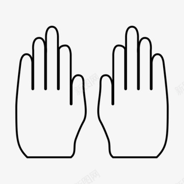 手套清洁手势图标图标