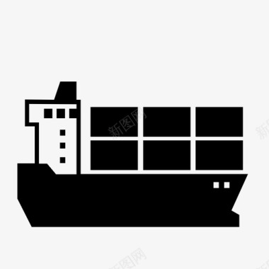 集装箱船大船海运图标图标