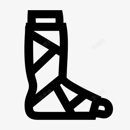 断腿健康医院图标svg_新图网 https://ixintu.com 健康 医疗 医院 手术 断腿 腿石膏
