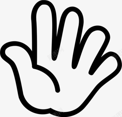 五指手势数字符号图标图标