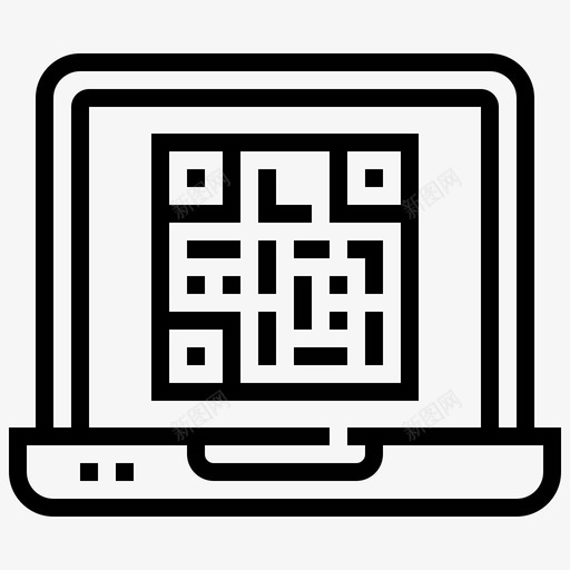 二维码条码标签图标svg_新图网 https://ixintu.com 二维码 条码 标签 笔记本
