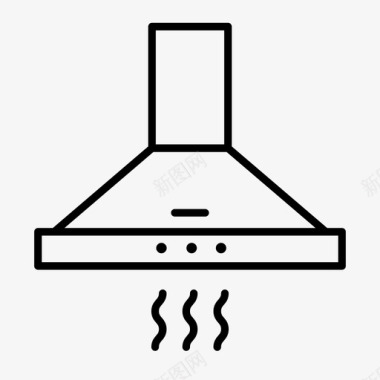 抽油烟机厨房电器吸油烟机图标图标
