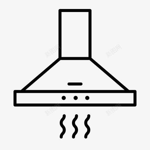 抽油烟机厨房电器吸油烟机图标svg_新图网 https://ixintu.com 厨房电器 吸油烟机 抽油烟机