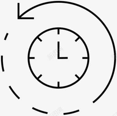 会议截止日期时钟时间图标图标
