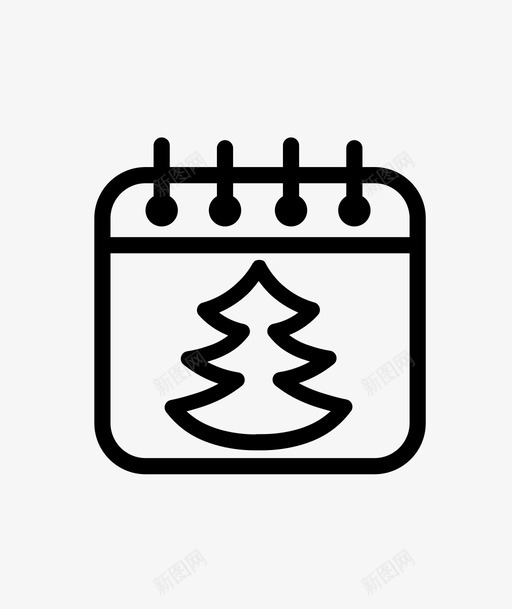 日历圣诞节日期图标svg_新图网 https://ixintu.com 圣诞老人 圣诞节 新年 日历 日期 礼物