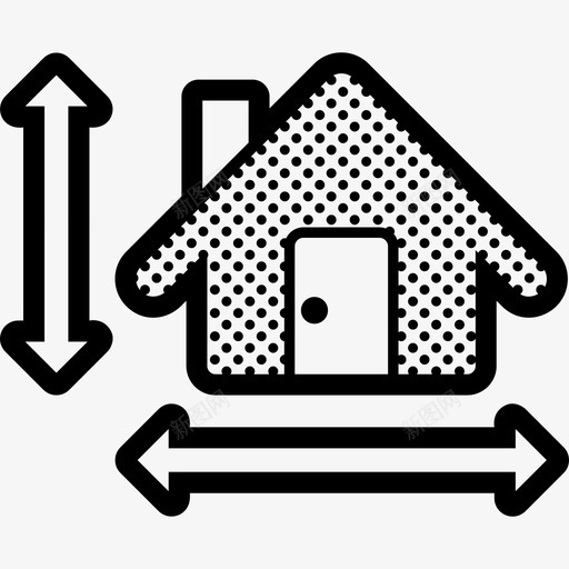 房屋尺寸房屋测量图标svg_新图网 https://ixintu.com 尺寸 房产 房屋 房屋尺寸 测量