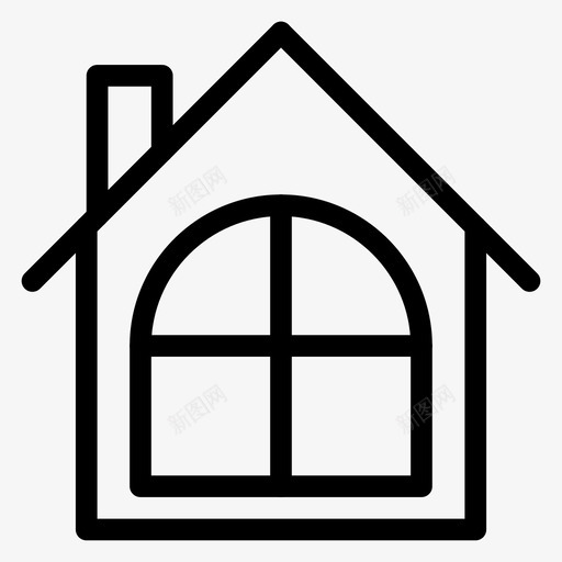 家房子生活图标svg_新图网 https://ixintu.com 家 房地产 房地产实线图标 房子 房间 生活