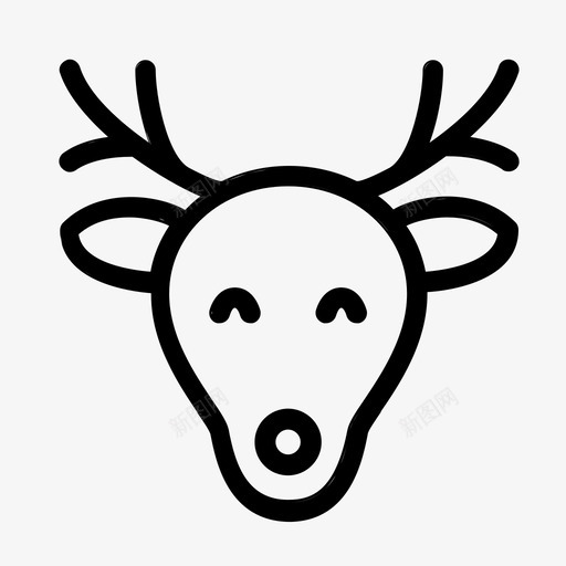 鲁道夫动物圣诞节图标svg_新图网 https://ixintu.com 动物 圣诞节 快乐 鲁道夫 鹿