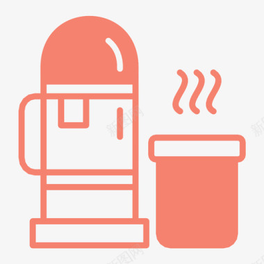 保温瓶饮料热水图标图标