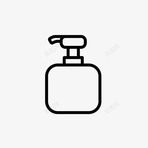 皂液器奶油液体肥皂图标svg_新图网 https://ixintu.com 奶油 家具套装3 泵瓶 液体肥皂 皂液器
