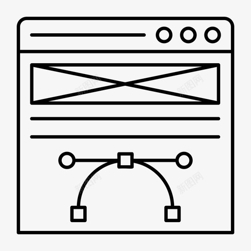 收件箱bezier浏览器图标svg_新图网 https://ixintu.com bezier internet web和seo行图标 技术 收件箱 浏览器