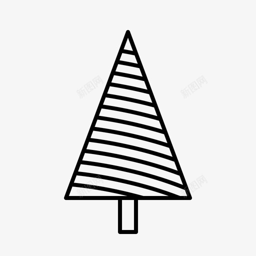 圣诞树装饰假日图标svg_新图网 https://ixintu.com 假日 圣诞树 现代 装饰
