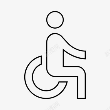 无障碍残疾人无能力图标图标