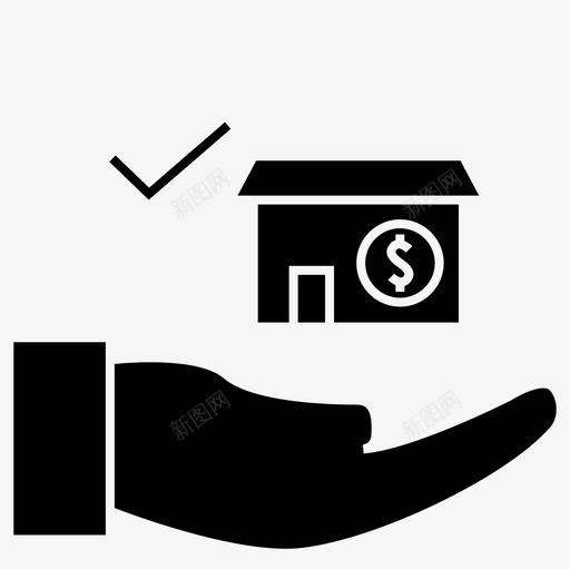 批准抵押贷款财务图标svg_新图网 https://ixintu.com 批准抵押贷款 财务