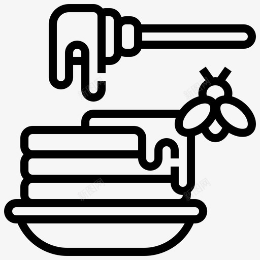 煎饼动物蜜蜂图标svg_新图网 https://ixintu.com 养蜂元素 动物 煎饼 虫子 蜂蜜 蜜蜂