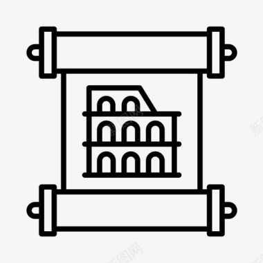 古代历史意大利庞贝图标图标