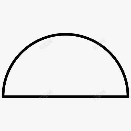 半圆几何形状图标svg_新图网 https://ixintu.com 几何形状 半圆