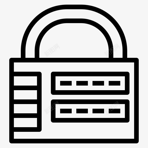 安全组合锁图标svg_新图网 https://ixintu.com 主 保护 安全 组合 编码编程 锁