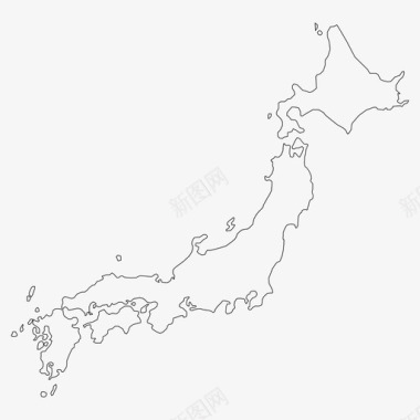 日本地图亚洲岛屿图标图标