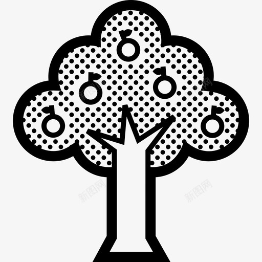 树水果自然图标svg_新图网 https://ixintu.com 圆点 木材 树 植物 水果 自然