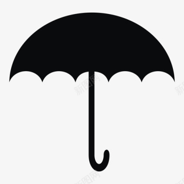 伞胸针丝绸图标图标