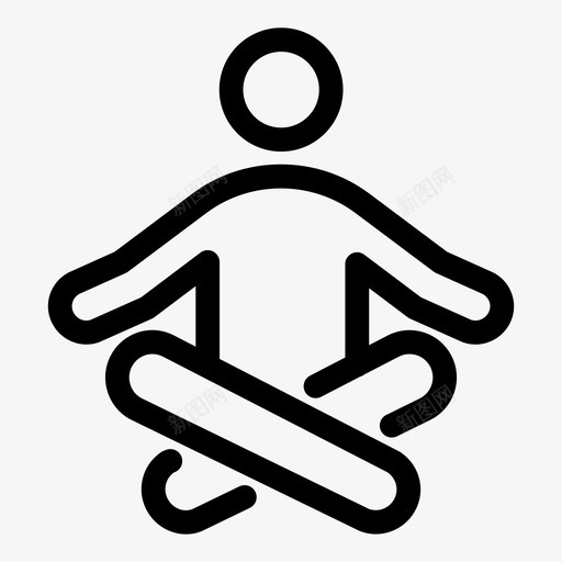 瑜伽身体锻炼图标svg_新图网 https://ixintu.com 健康 冥想 瑜伽 祈祷 身体 锻炼