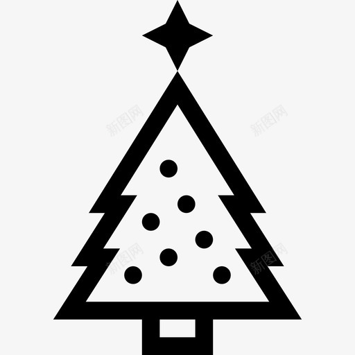 圣诞树假日松树图标svg_新图网 https://ixintu.com 假日 圣诞树 圣诞节 小 松树