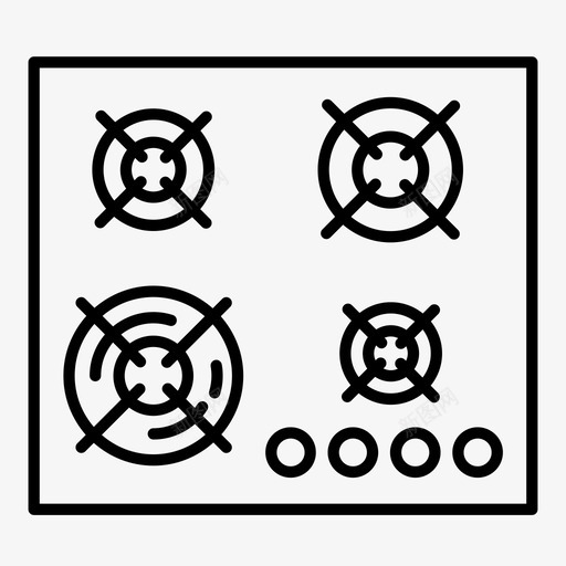 炉顶烹饪煤气炉图标svg_新图网 https://ixintu.com 厨房炉灶 厨房电器 炉顶 烹饪 煤气炉