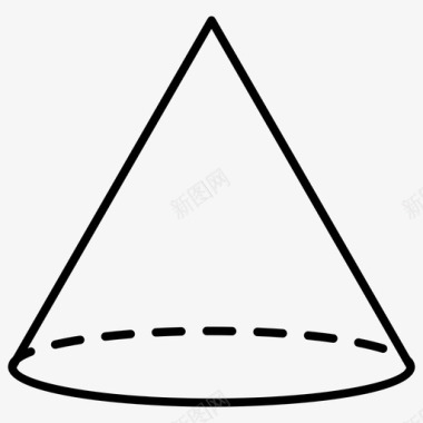 圆锥圆锥形状几何形状图标图标