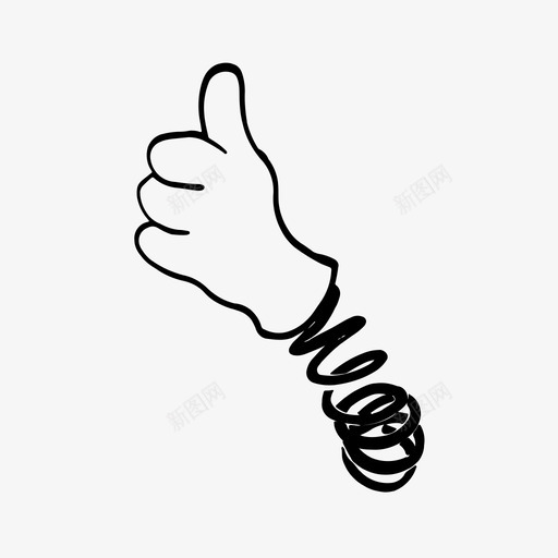 竖起大拇指同意手绘草图图标svg_新图网 https://ixintu.com 像 同意 手绘草图 手语 是的 竖起大拇指 通畅