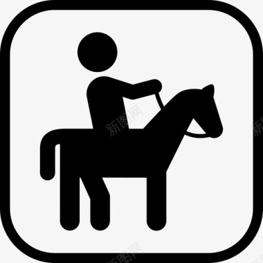骑马动物适应症图标图标