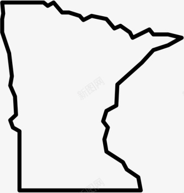 明尼苏达州美国地图图标图标