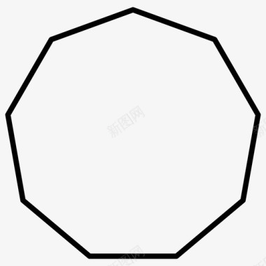 九角形非角形几何形状图标图标