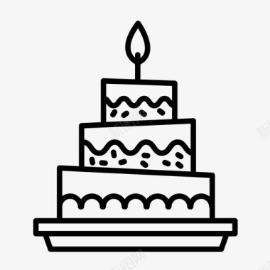 婚礼蛋糕生日庆祝图标图标