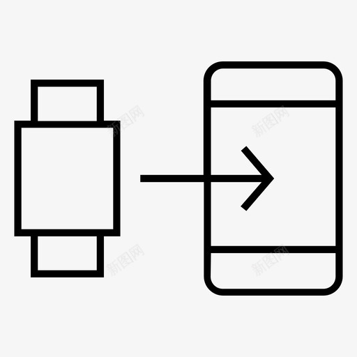 智能手机同步手表图标svg_新图网 https://ixintu.com 同步 手表 智能手机