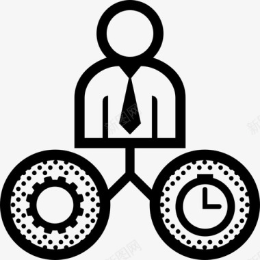男人工作时间生意工作时间图标图标