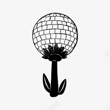 迪斯科舞会70年代庆典图标图标