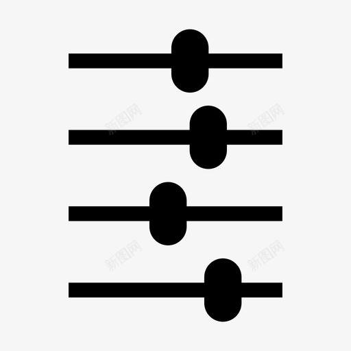 均衡器音频滤波器图标svg_新图网 https://ixintu.com 均衡器 滤波器 设置 音乐 音频